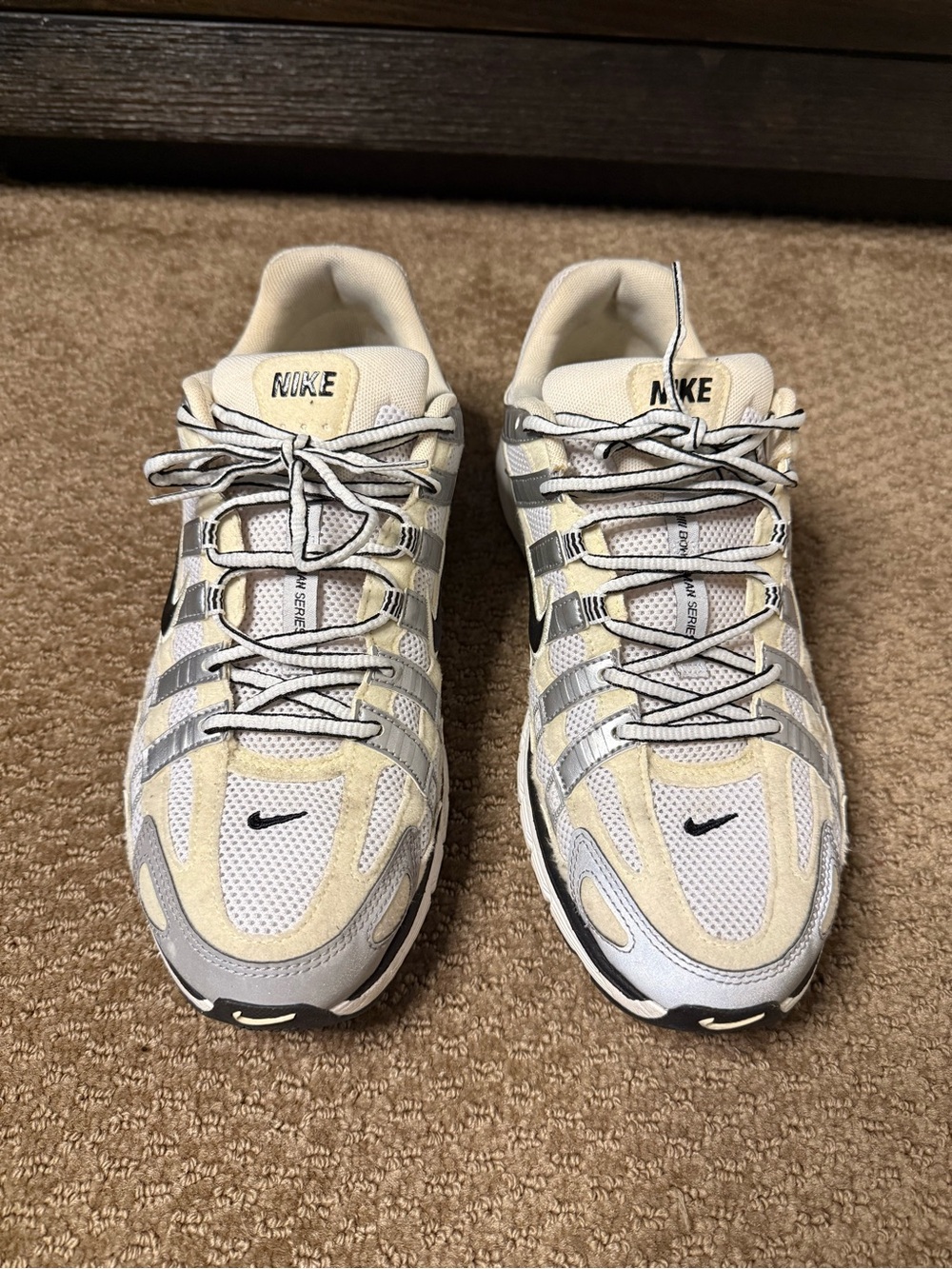 Nike P-6000 Coconut Milk Metallic Silver Shoes